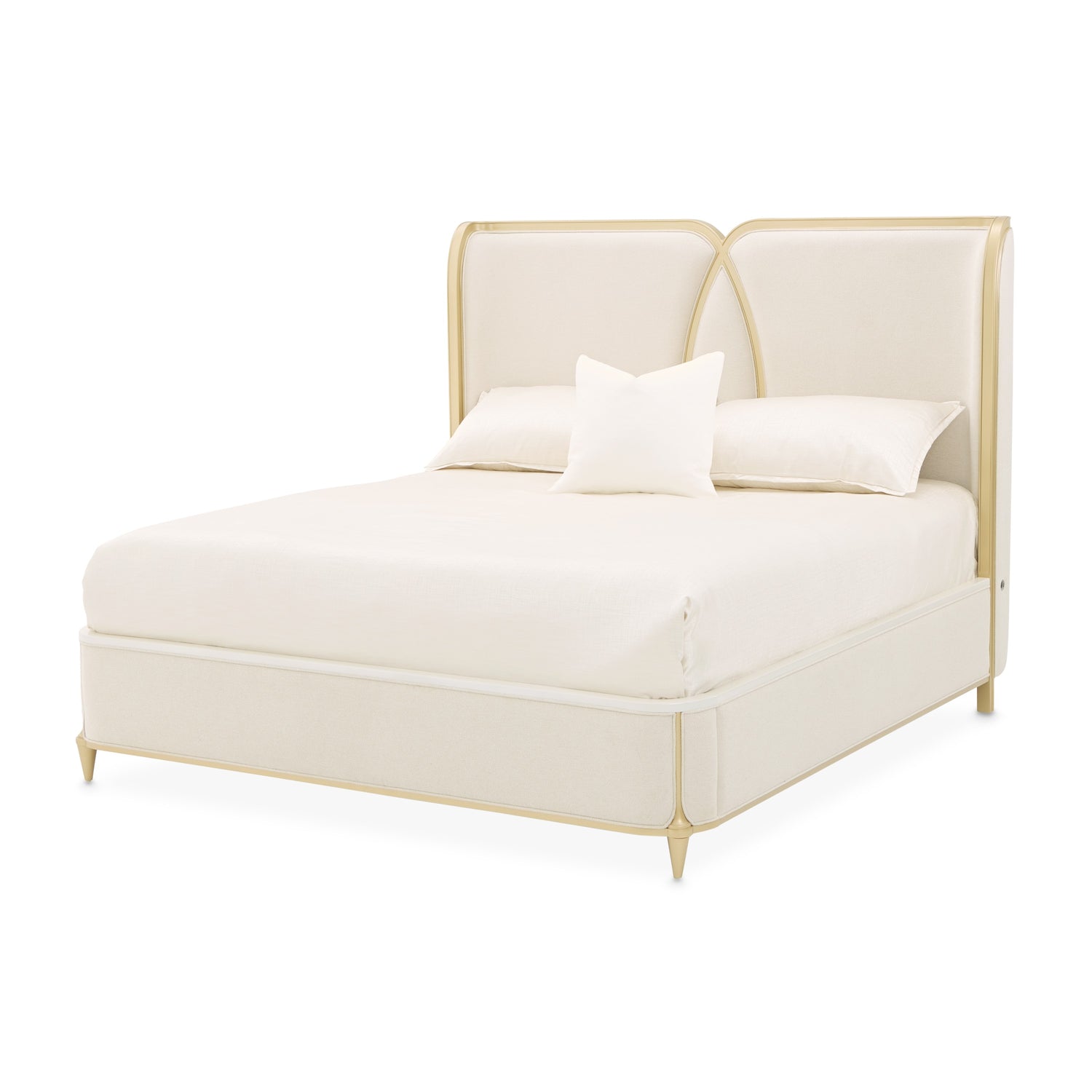 Michael Amini Scotts Square Bed - Light Champagne