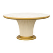 Michael Amini Scotts Square Round Dining Table - Light Champagne