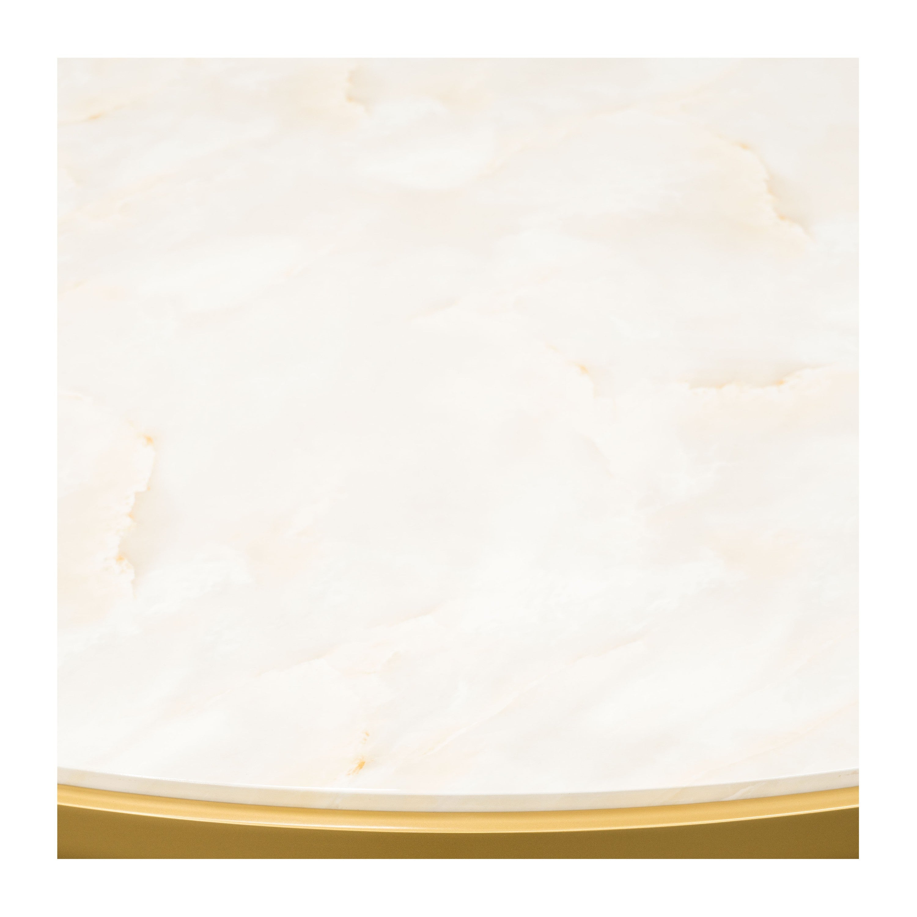 Michael Amini Scotts Square Round Dining Table - Light Champagne