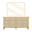 Michael Amini Scotts Square Dresser with Mirror - Light Champagne