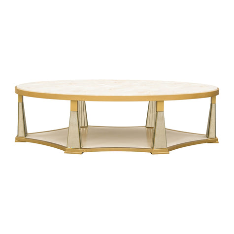 Michael Amini Scotts Square Cocktail Table - Light Champagne