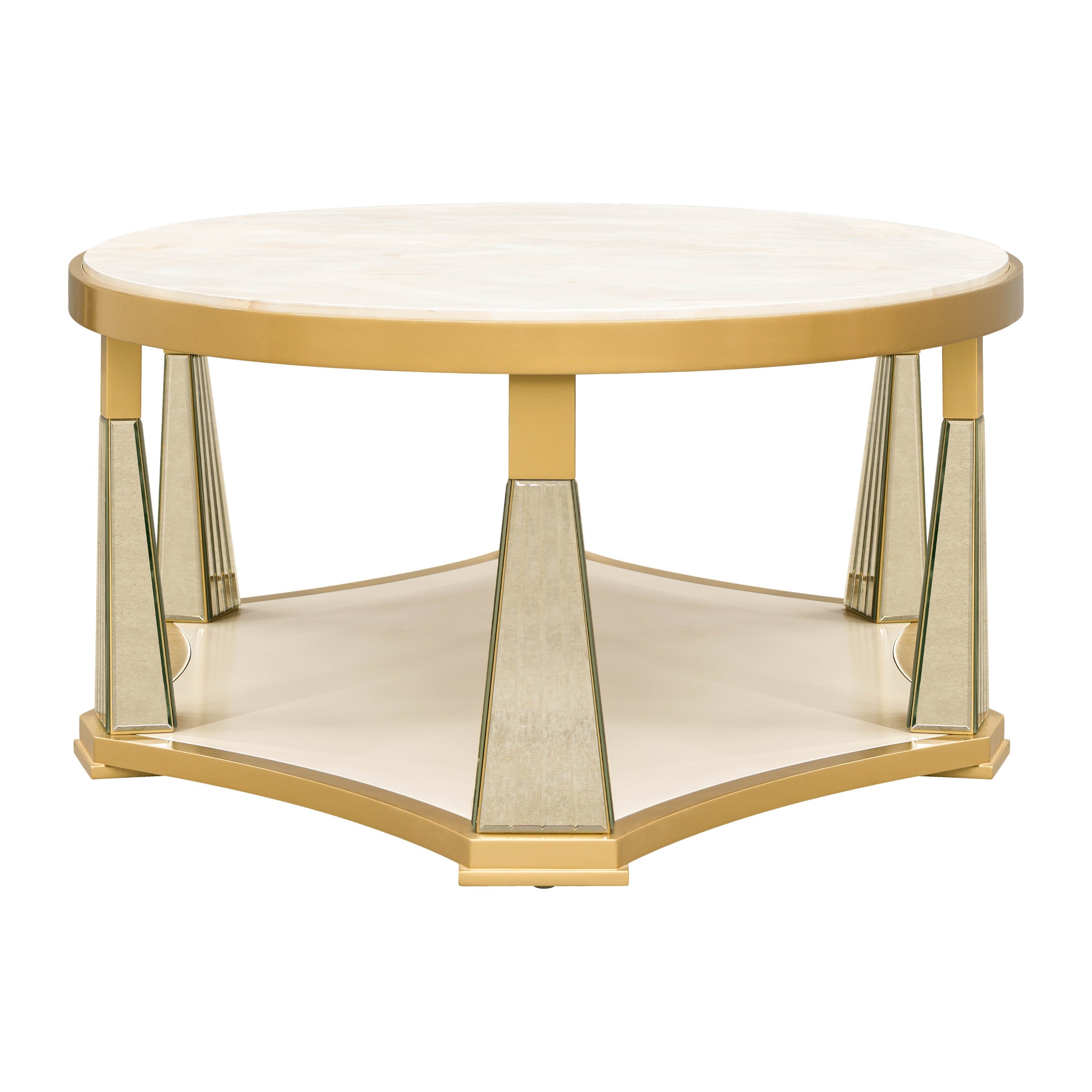 Michael Amini Scotts Square Cocktail Table - Light Champagne