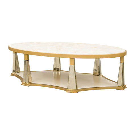 Michael Amini Scotts Square Cocktail Table - Light Champagne