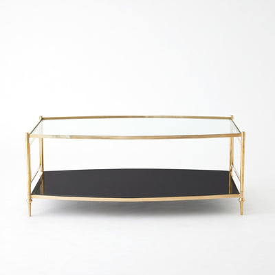 Global Views Camber Cocktail Table-Brass