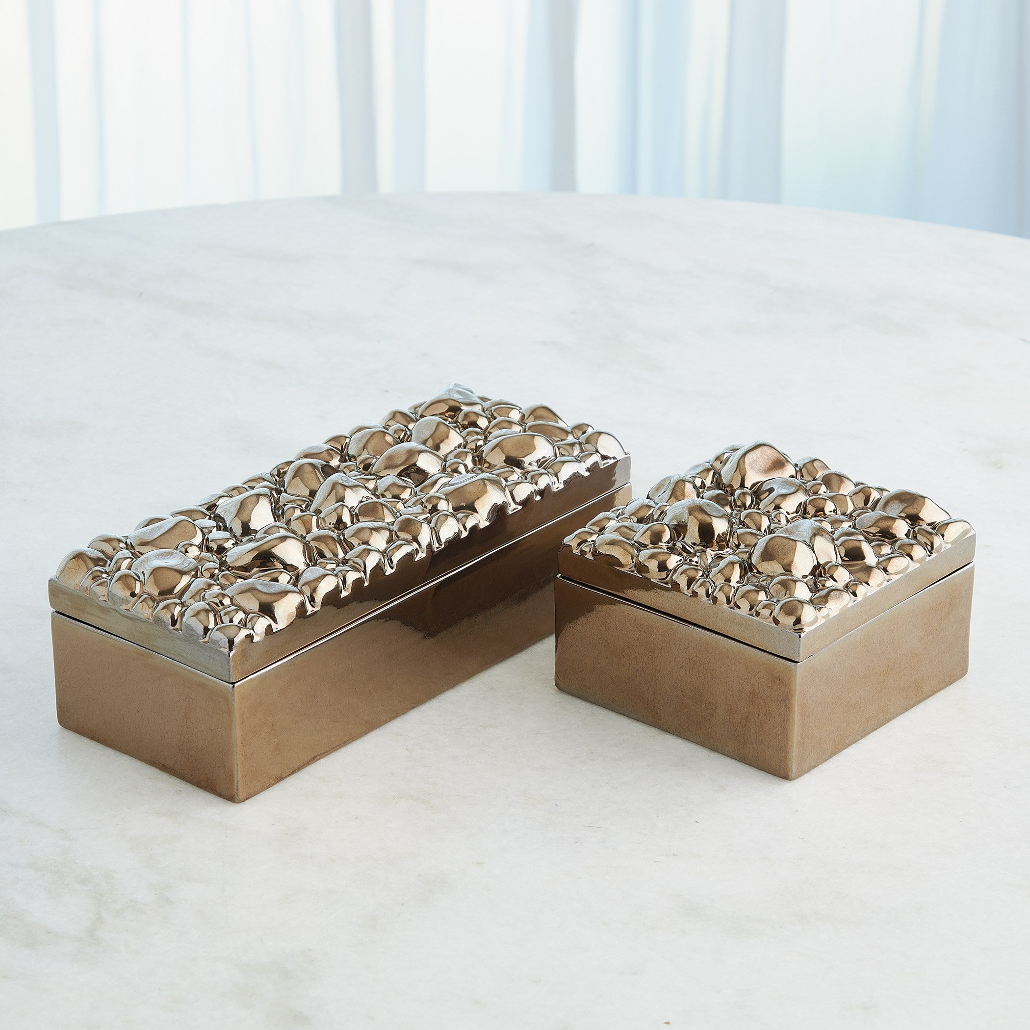 Global Views Bronze Pebbles Box