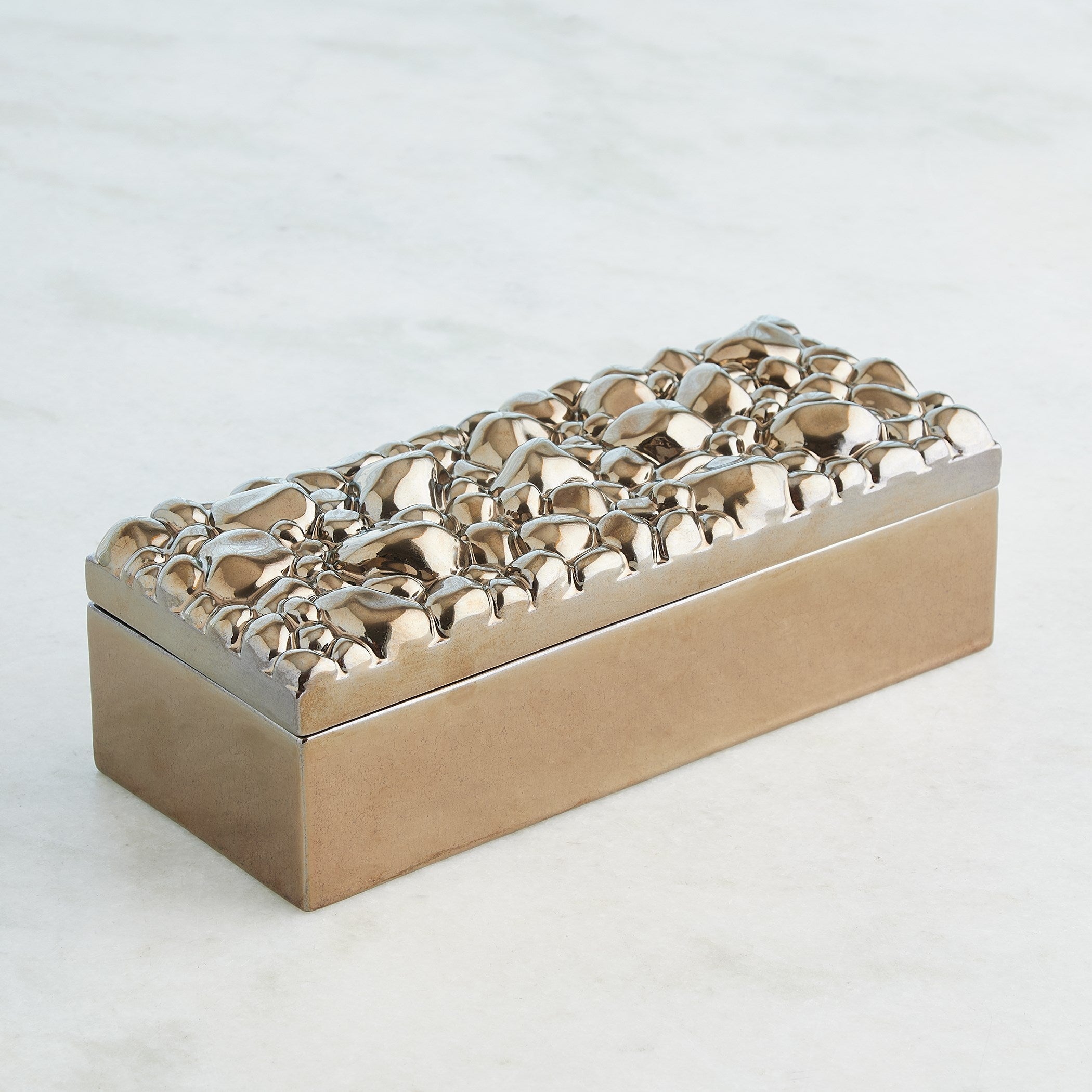 Global Views Bronze Pebbles Box