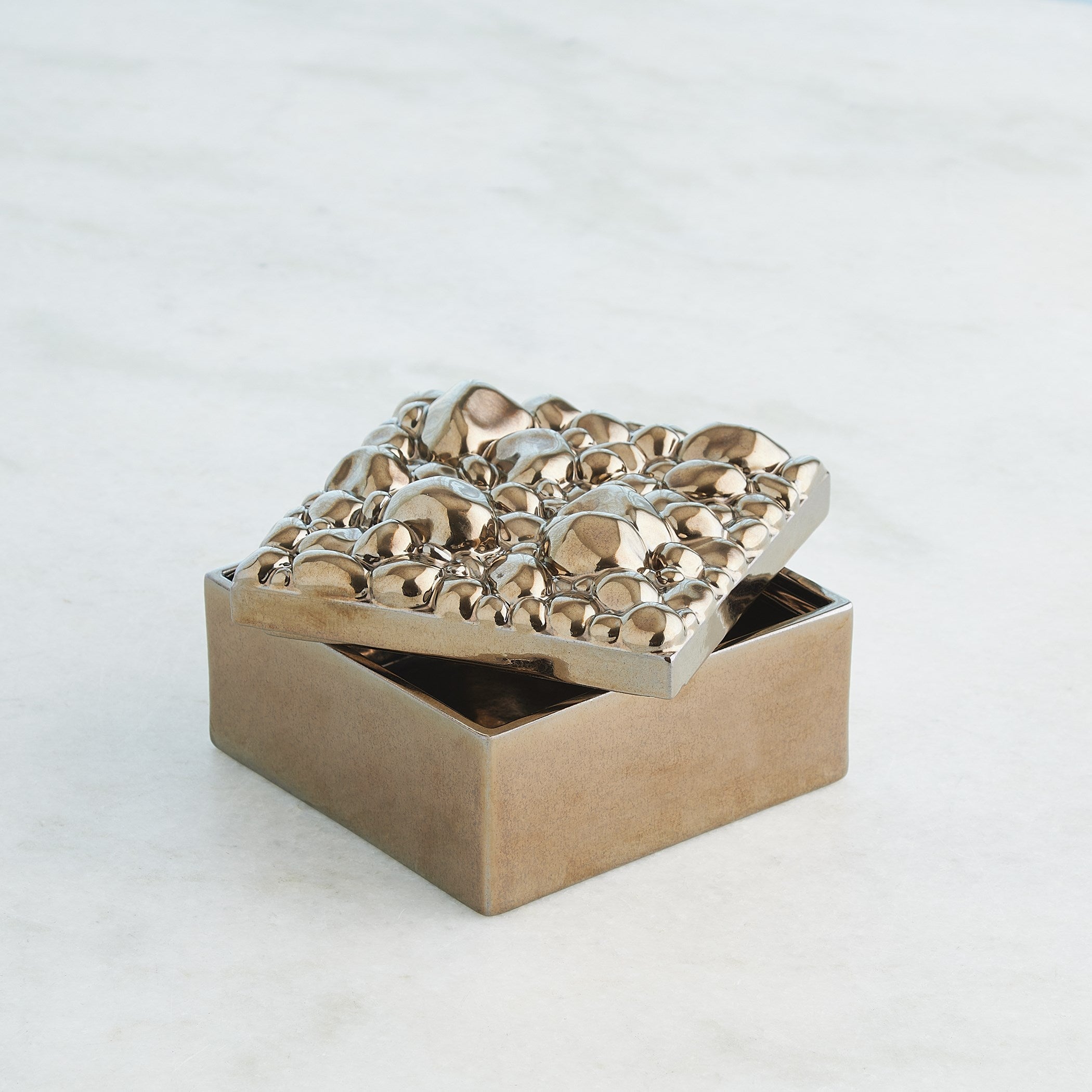 Global Views Bronze Pebbles Box