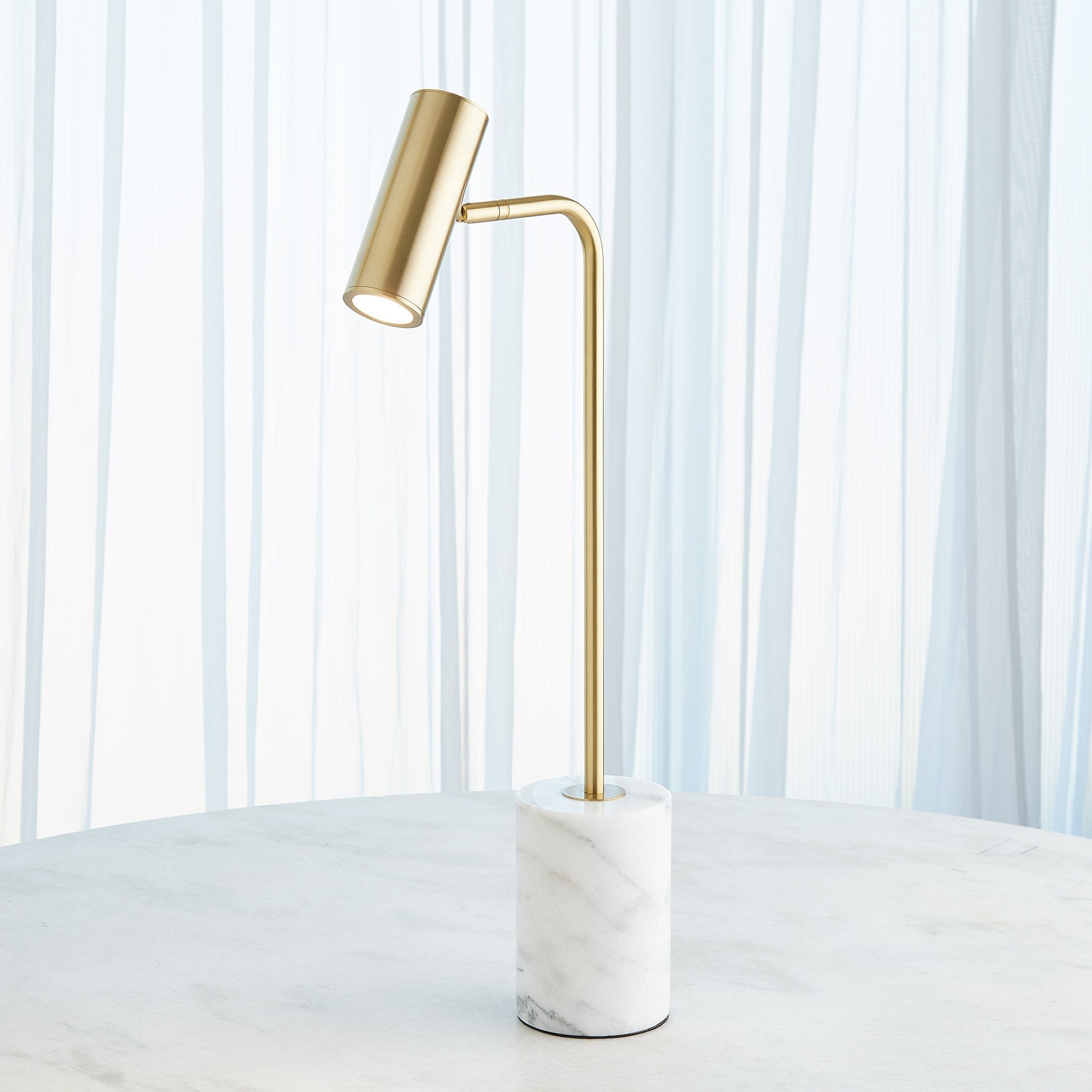 Global Views Brass Spotlight Table Lamp
