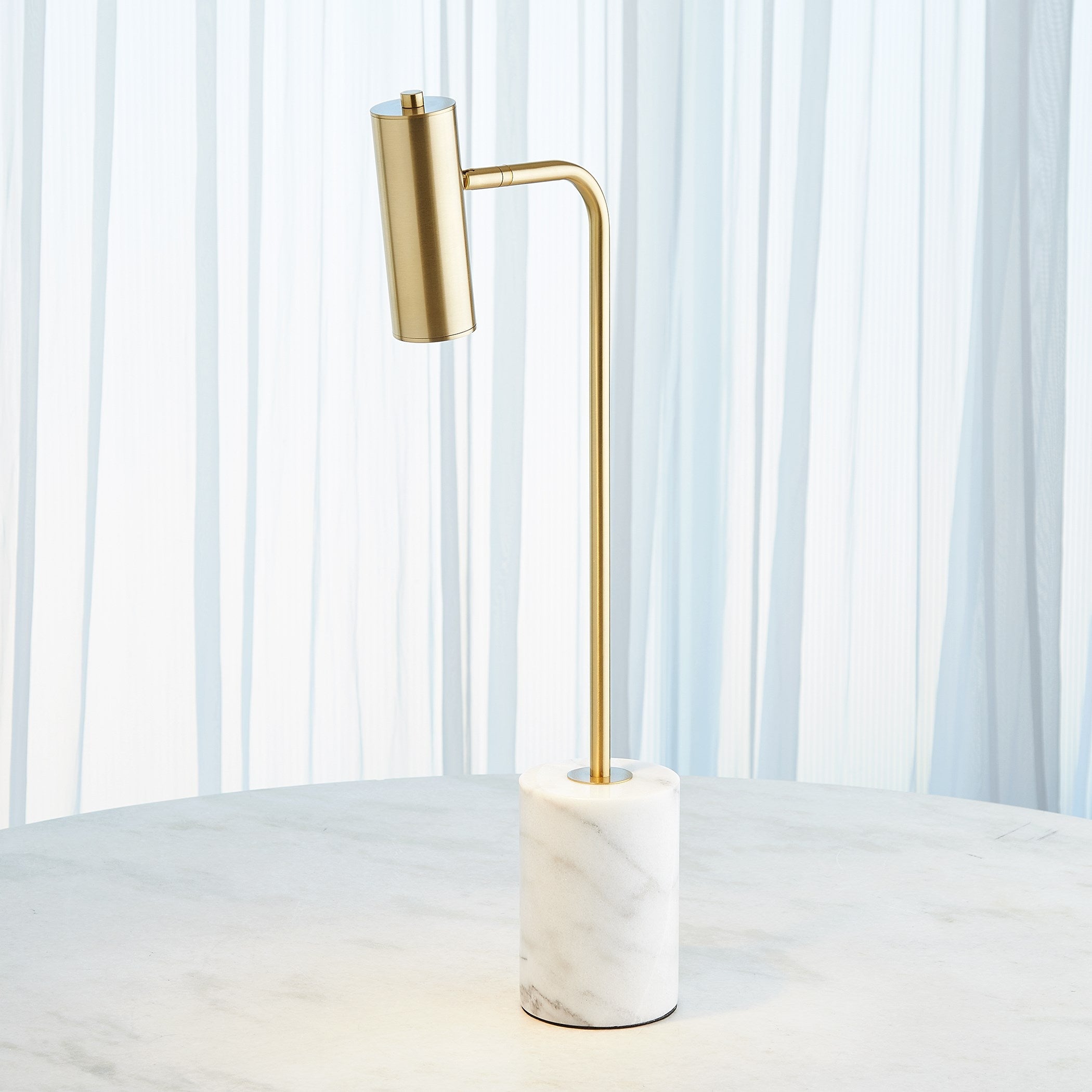 Global Views Brass Spotlight Table Lamp