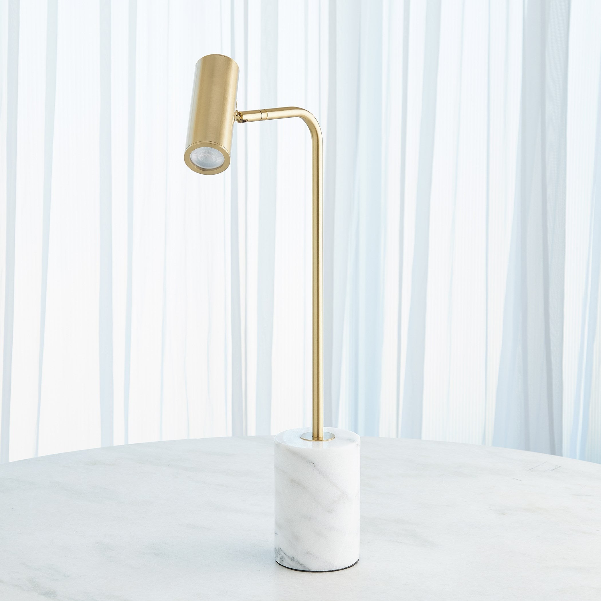 Global Views Brass Spotlight Table Lamp