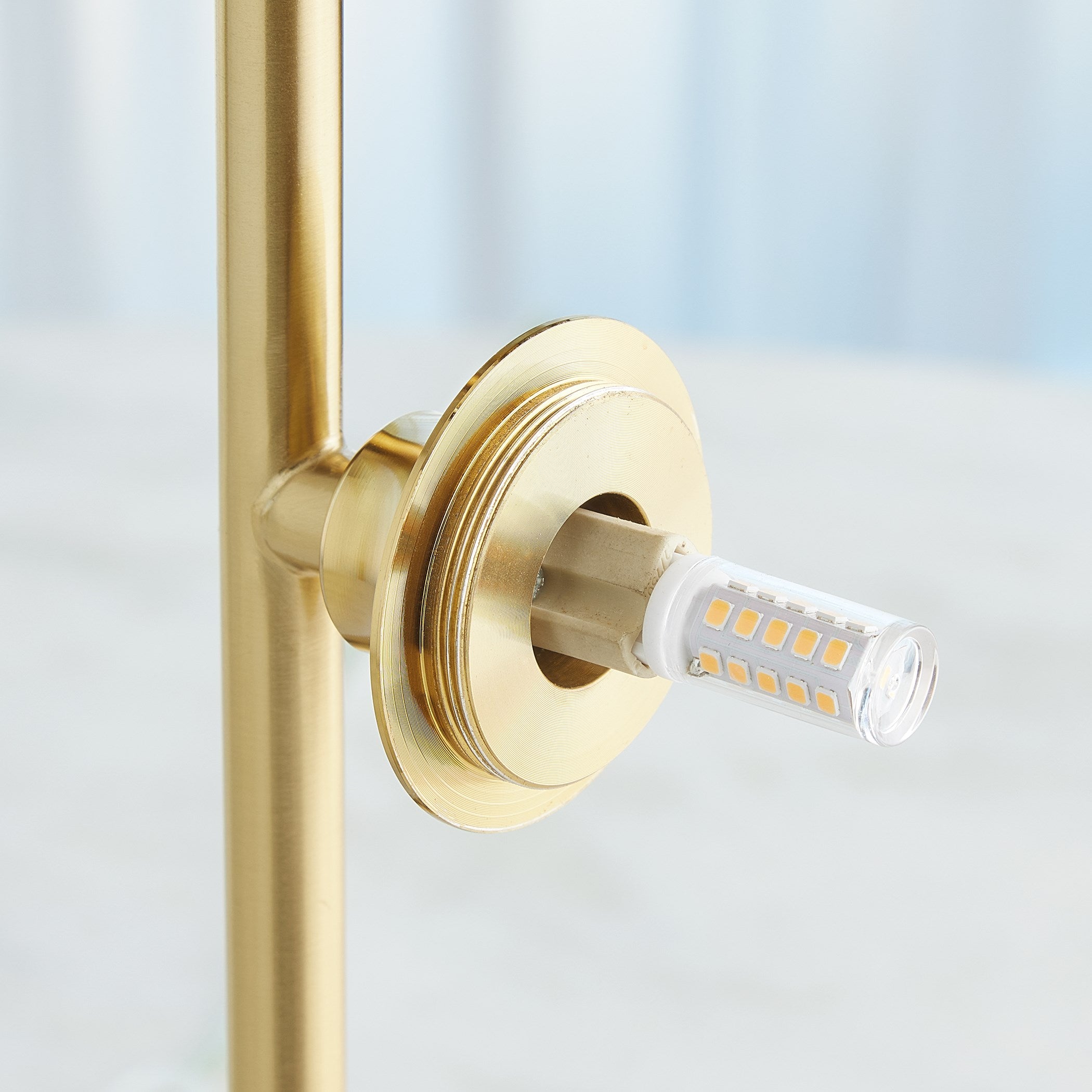 Global Views Stellar Floor Lamp-Smoke/Brass