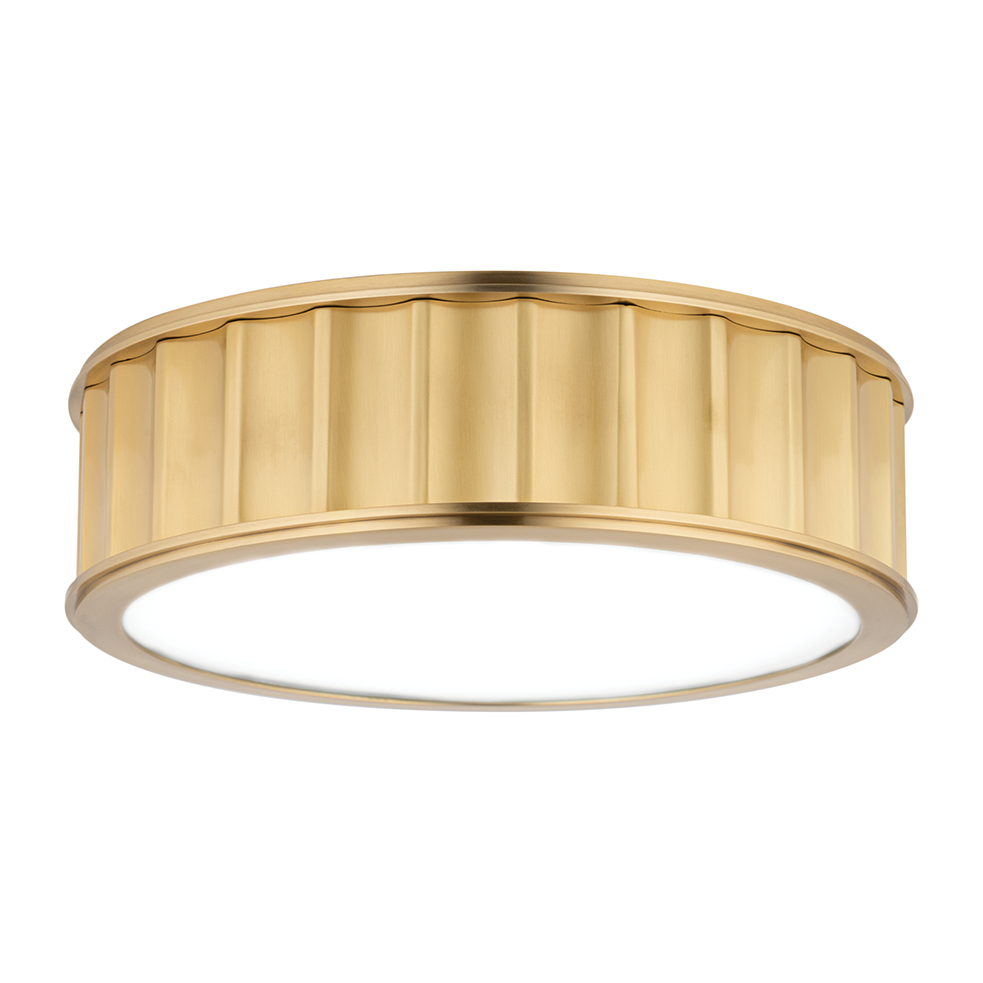 Hudson Valley Lighting Middlebury 2 Light 13 inch Aged Brass Flush Mount Ceiling Light