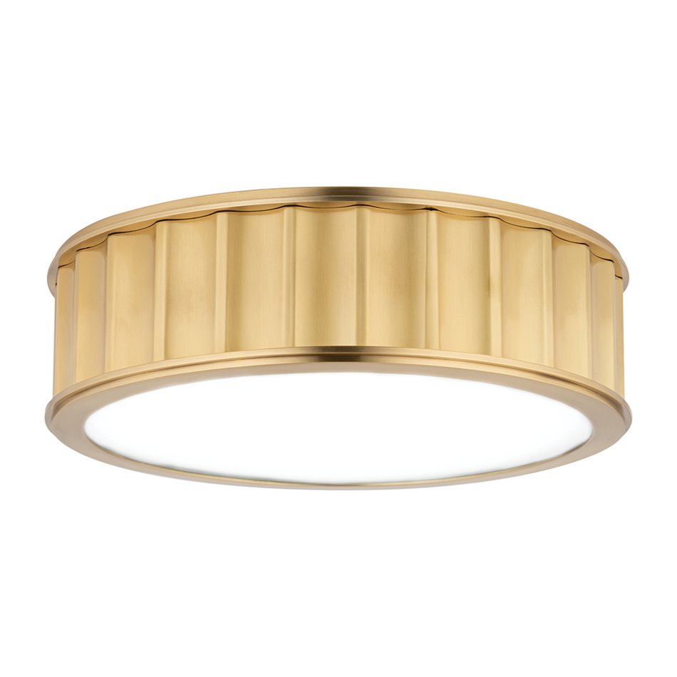 Hudson Valley Lighting Middlebury 2 Light 13 inch Aged Brass Flush Mount Ceiling Light