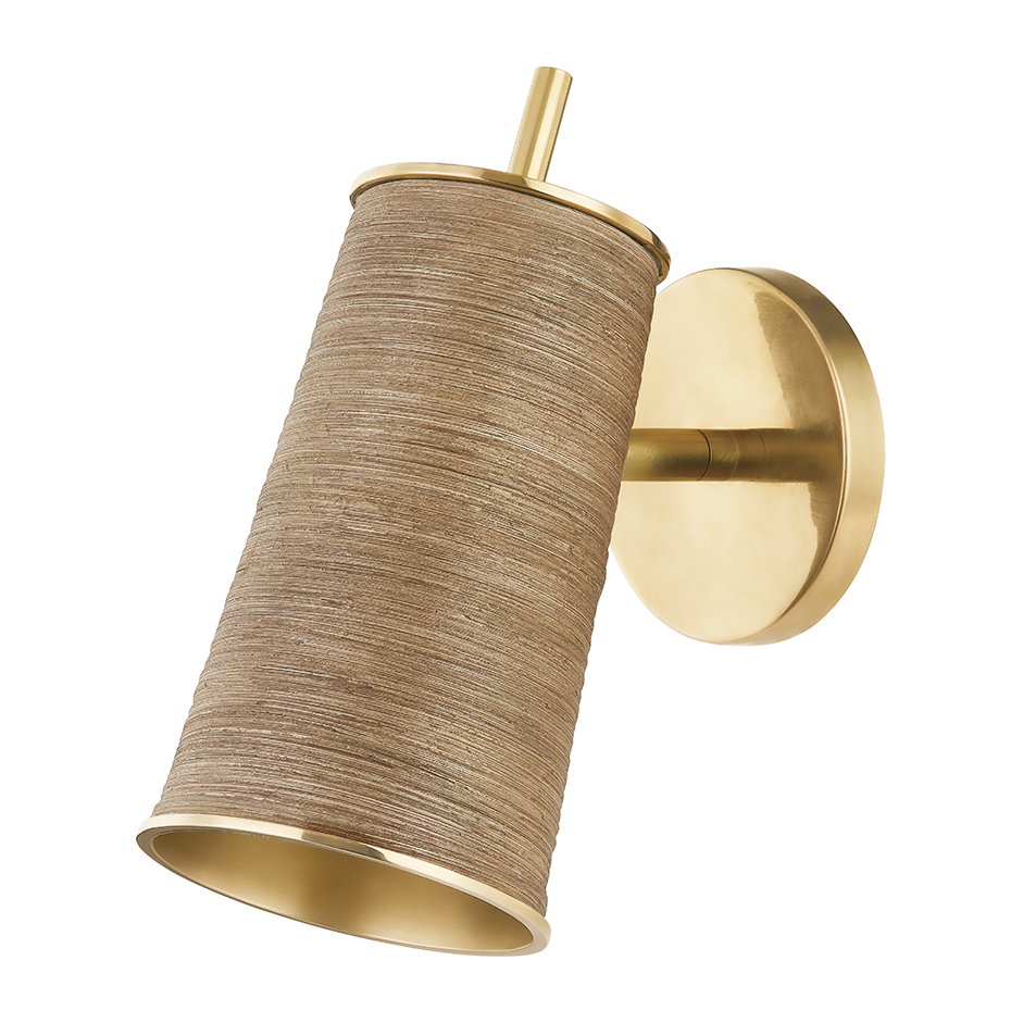 Hudson Valley Lighting Delran 1 Light 4.75 inch Aged Brass Wall Sconce Wall Light