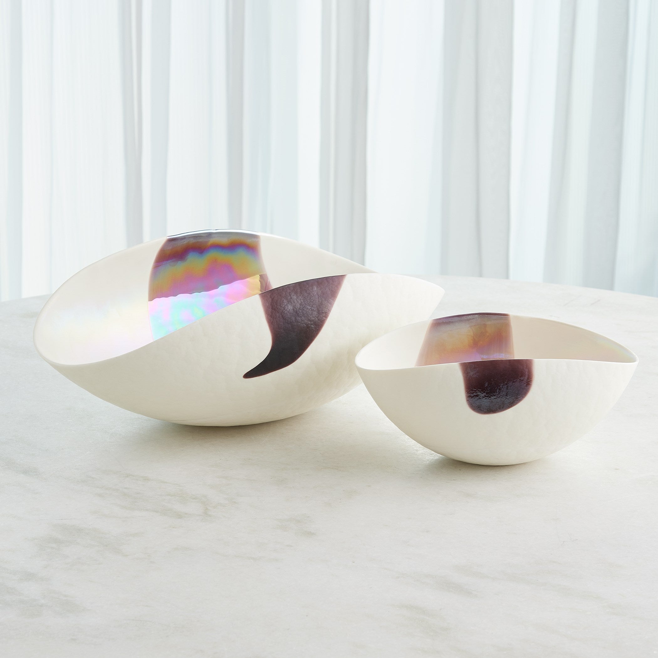 Global Views Ivory Plum Mirabelle Bowl