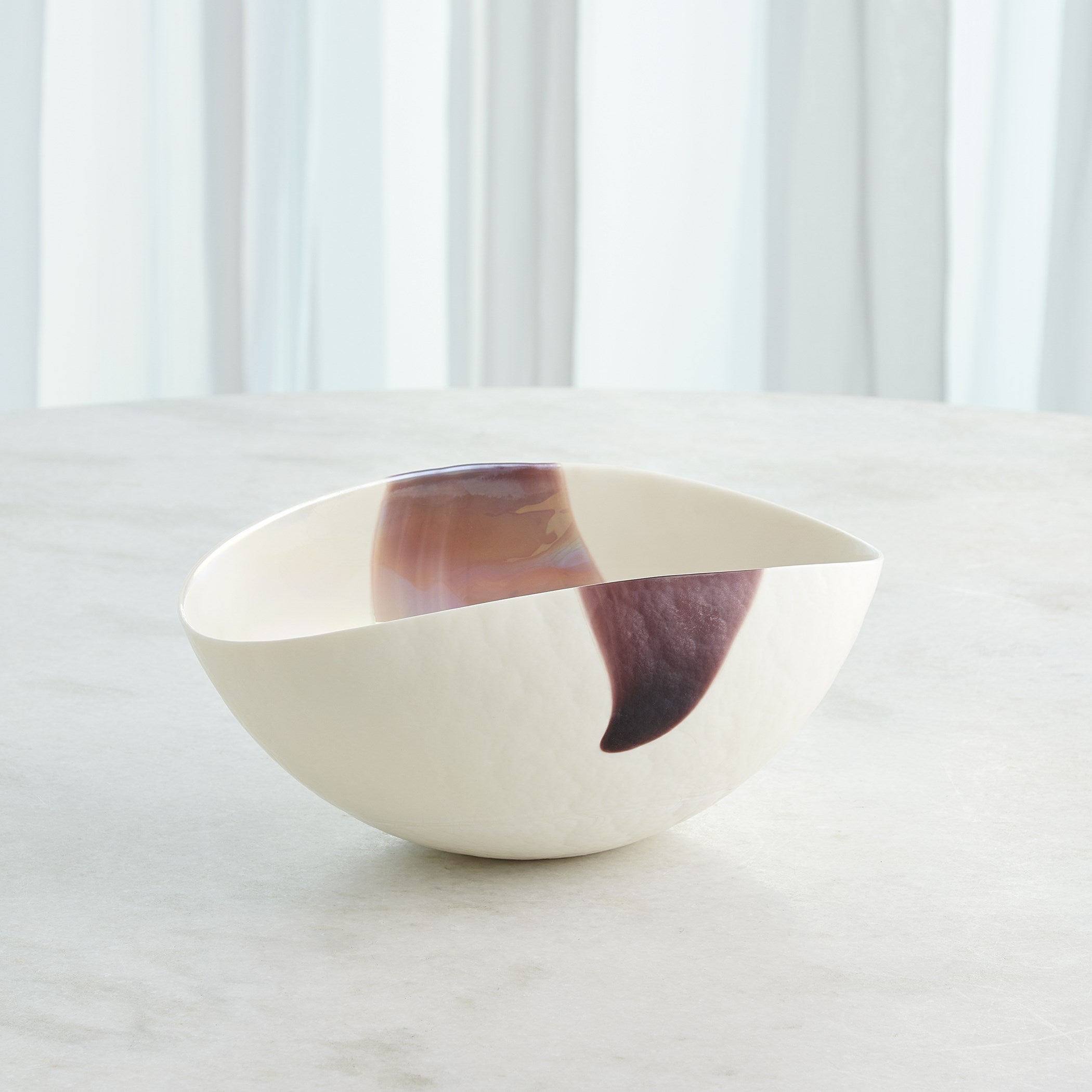 Global Views Ivory Plum Mirabelle Bowl