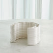 Global Views Matte White Crescent Printed Vase