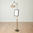 Global Views Display Floor Lamp-Brass