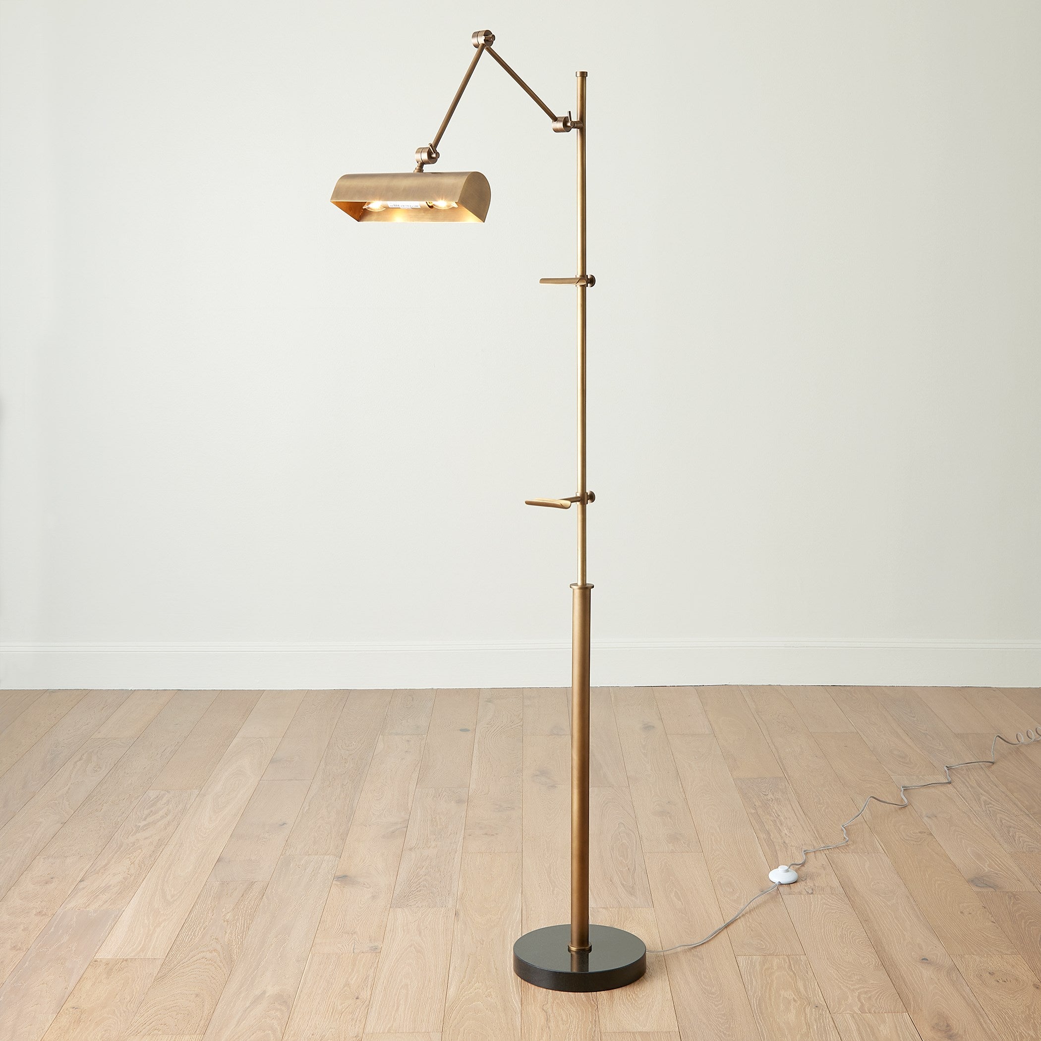 Global Views Display Floor Lamp-Brass