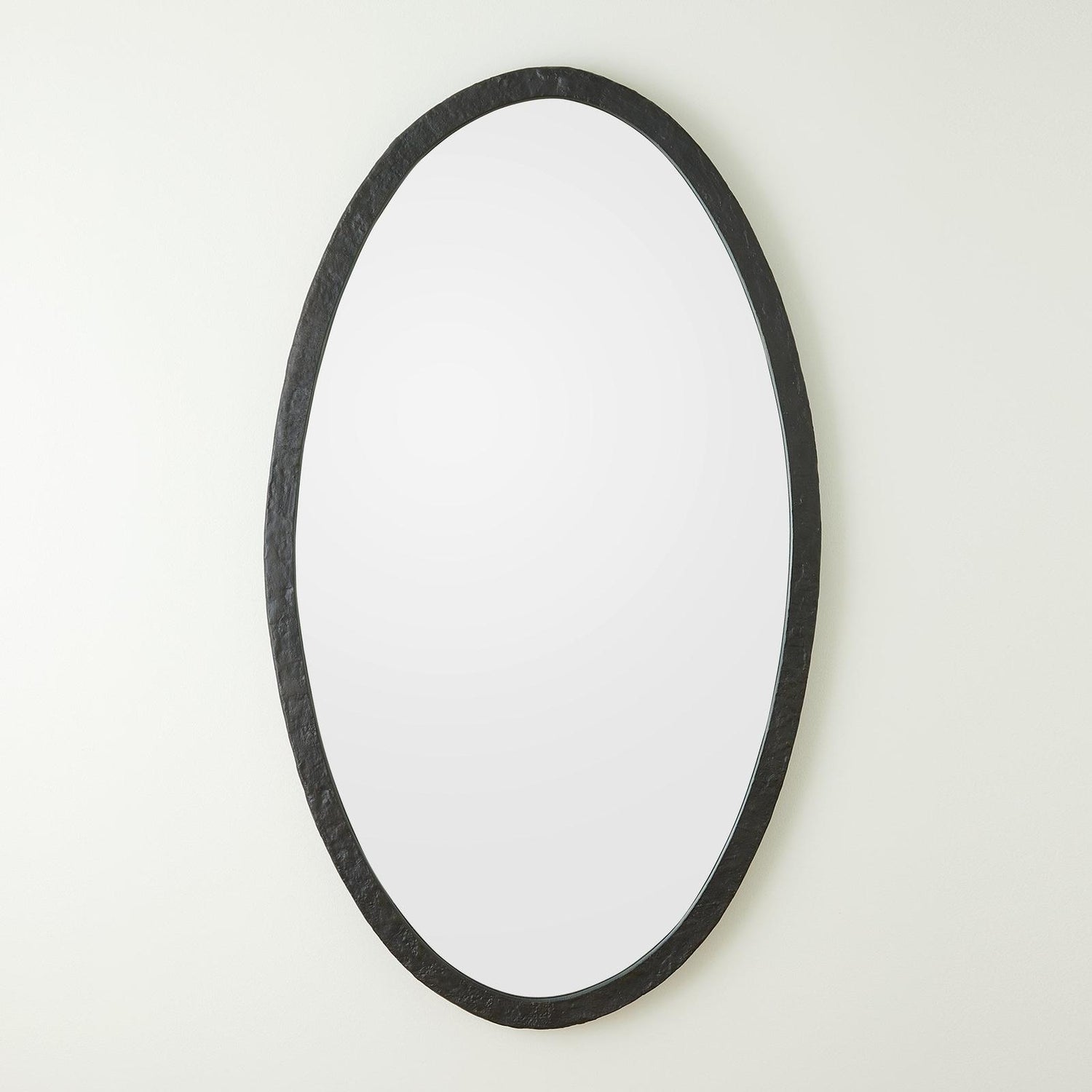 Global Views Oval Mirror Forged Iron