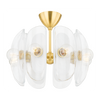Hudson Valley Lighting Hilo 8 Light 22 inch Aged Brass Semi Flush Ceiling Light