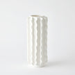Global Views Matte White Frilled Vase