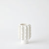 Global Views Matte White Frilled Vase