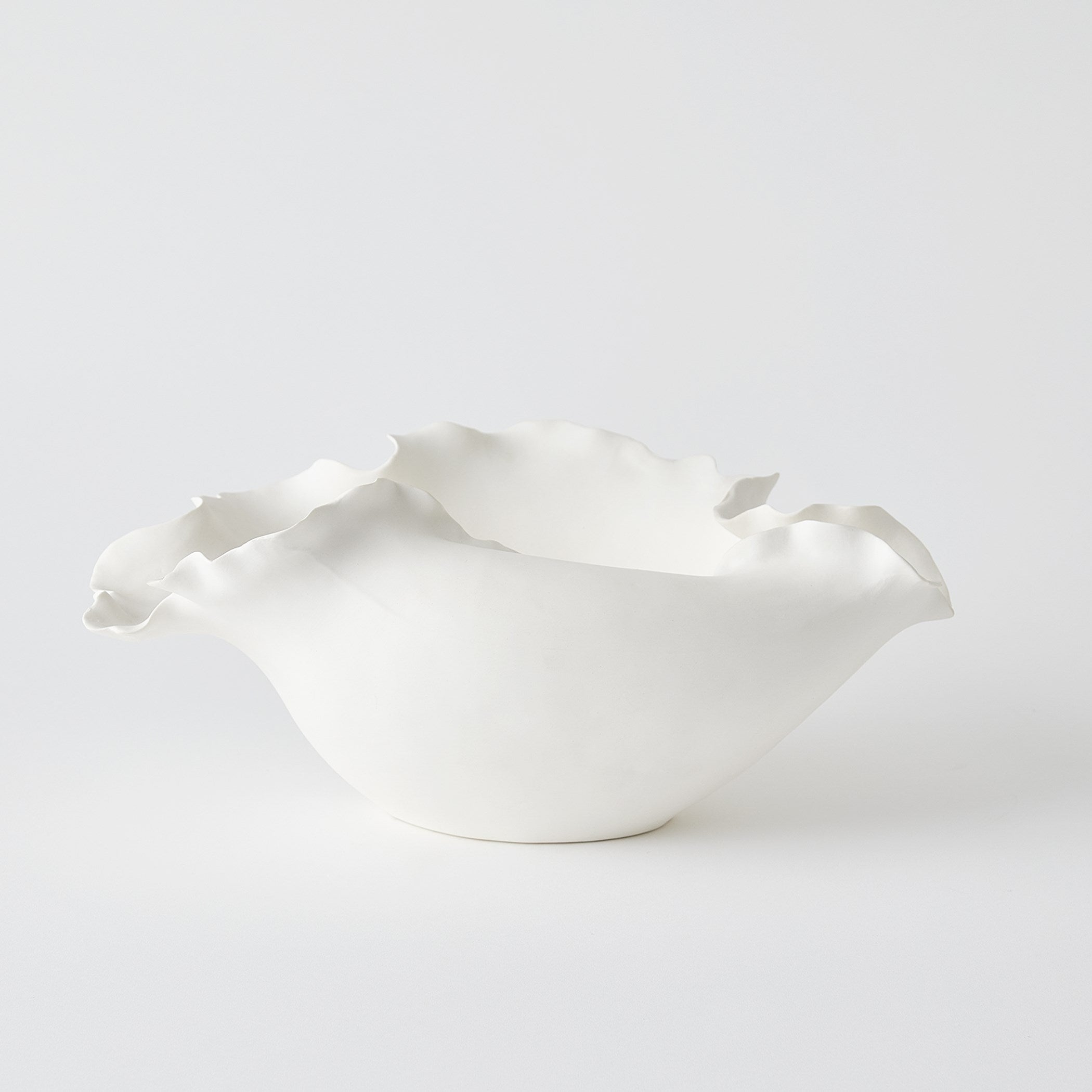 Global Views Matte White Folios Bowl