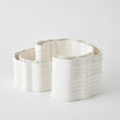 Global Views Matte White Crescent Printed Vase