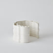 Global Views Matte White Crescent Printed Vase