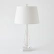 Global Views Marble Base Tapered Crystal Lamp