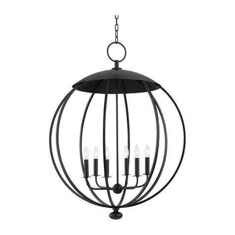 Hudson Valley Lighting Wesley 6 Light 32 inch Lantern Ceiling Light DSC