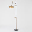 Global Views Display Floor Lamp-Brass
