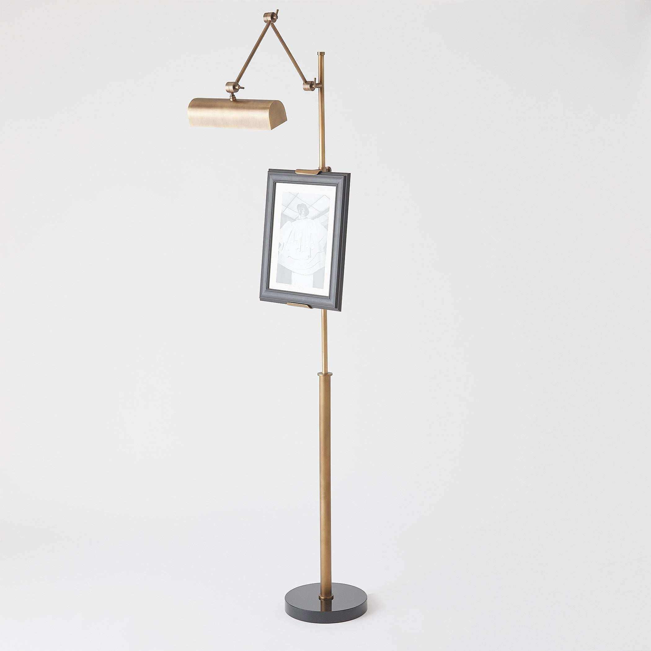 Global Views Display Floor Lamp-Brass