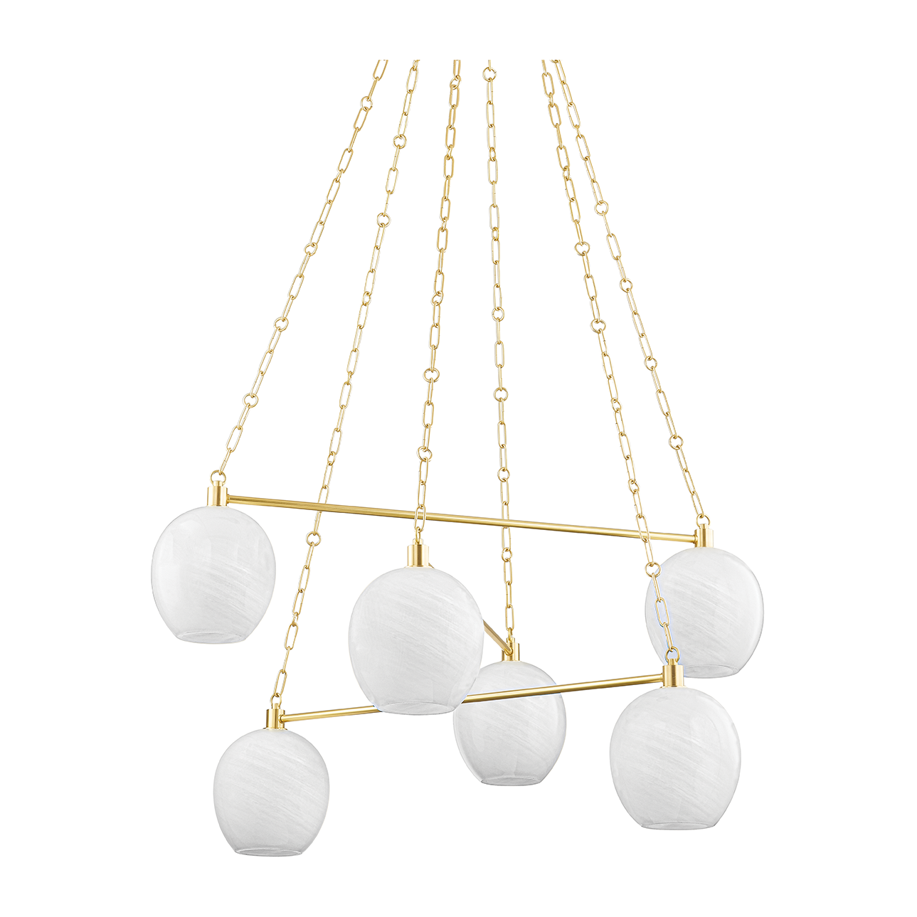 Hudson Valley Lighting Asbury Park 6 Light 38 inch Chandelier Ceiling Light Clearance