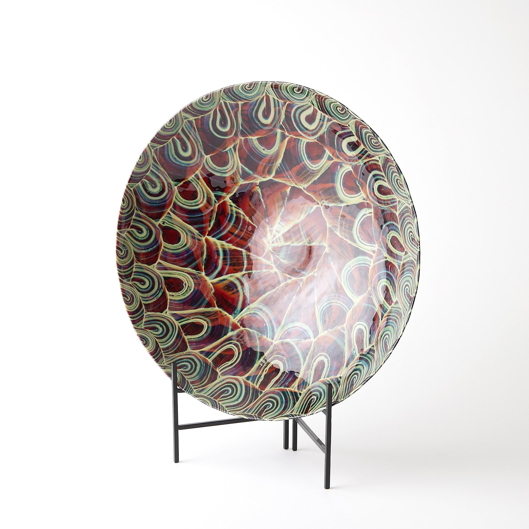 Global Views Plum Kaleidoscope Centerpiece