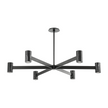 Hudson Valley Lighting Predock 6 Light 45 inch Black Brass Chandelier Ceiling Light