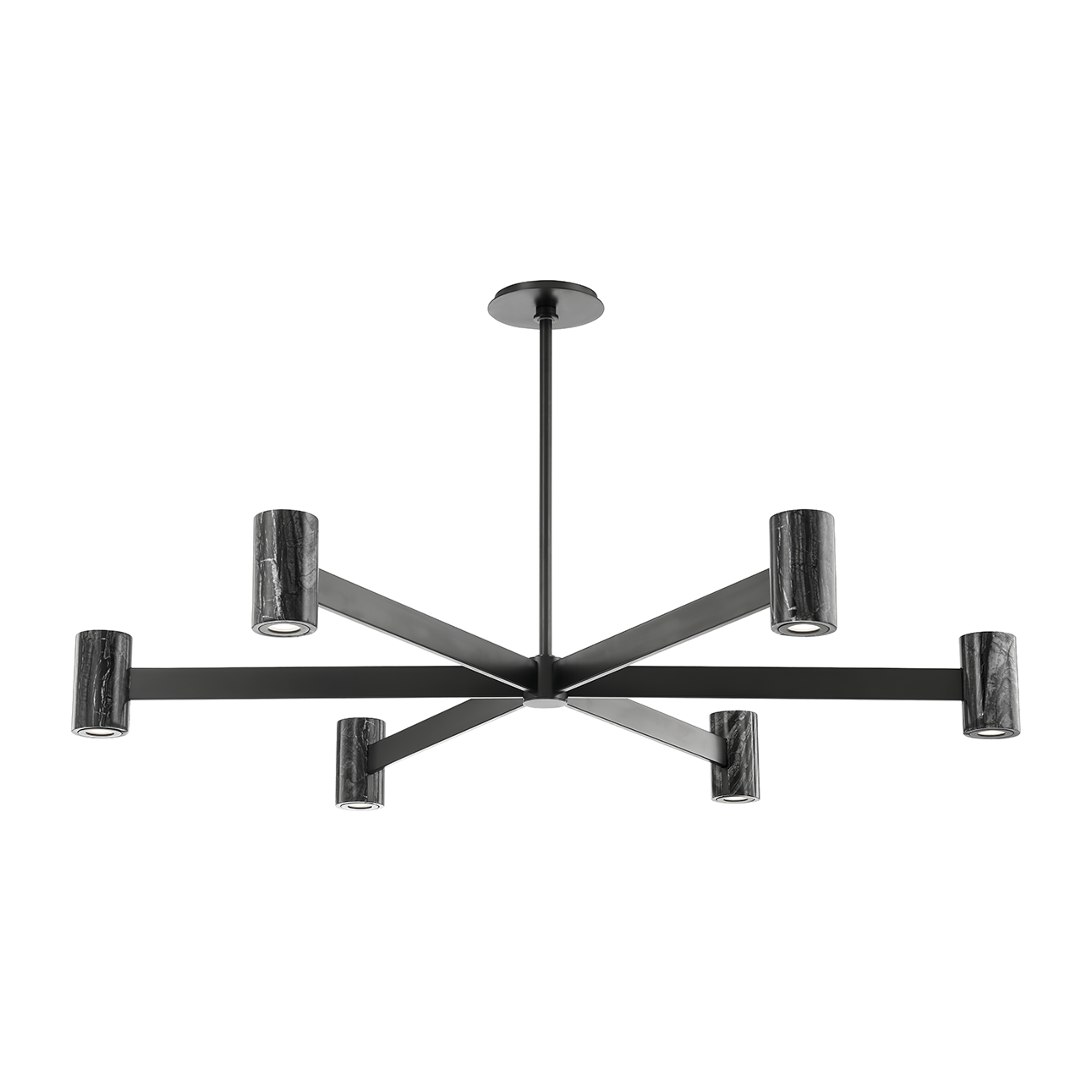Hudson Valley Lighting Predock 6 Light 45 inch Black Brass Chandelier Ceiling Light