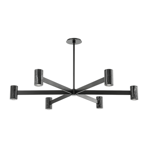 Hudson Valley Lighting Predock 6 Light 45 inch Black Brass Chandelier Ceiling Light