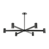 Hudson Valley Lighting Predock 6 Light 45 inch Black Brass Chandelier Ceiling Light