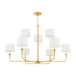 Hudson Valley Lighting Paramus 8 Light 48 inch Chandelier Ceiling Light