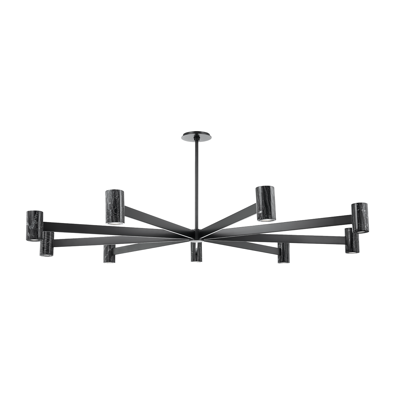 Hudson Valley Lighting Predock 9 Light 64 inch Black Brass Chandelier Ceiling Light