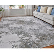 Feizy Waldor 39NDF Modern Abstract in Gray/Silver/Taupe