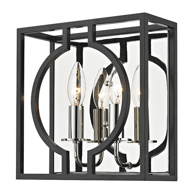 Hudson Valley Lighting Octavio 2 Light 10 inch Aged Iron/Polished Nickel Combo Wall Sconce Wall Light Clearance