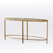 Global Views Vintage Brass Calacatta Gold Marble Liberty Console