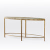 Global Views Vintage Brass Calacatta Gold Marble Liberty Console