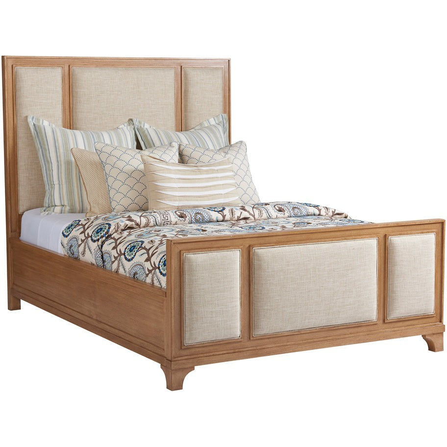 Barclay Butera Newport Crystal Cove Upholstered Panel Queen Bed ...