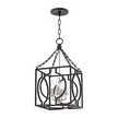 Hudson Valley Lighting Octavio 4 Light 12 inch Aged Iron/Polished Nickel Combo Lantern Ceiling Light Clearance