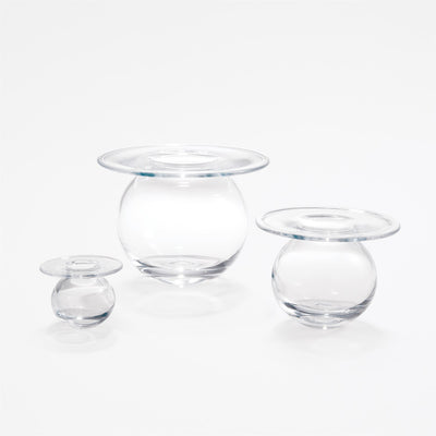Clear glass vases