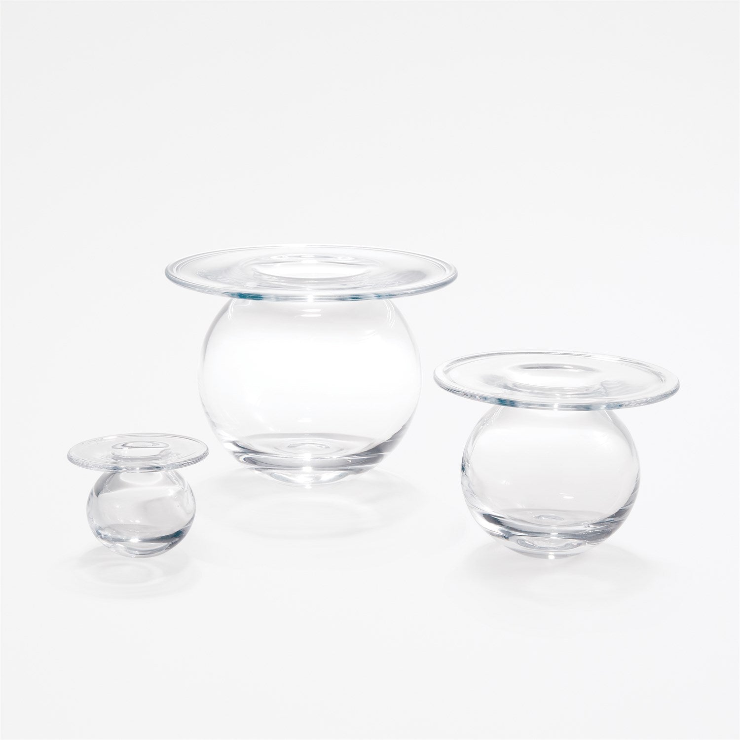 Clear glass vases